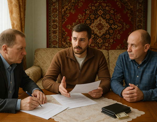 Обсуждение финансовых обязательств у заёмщика дома